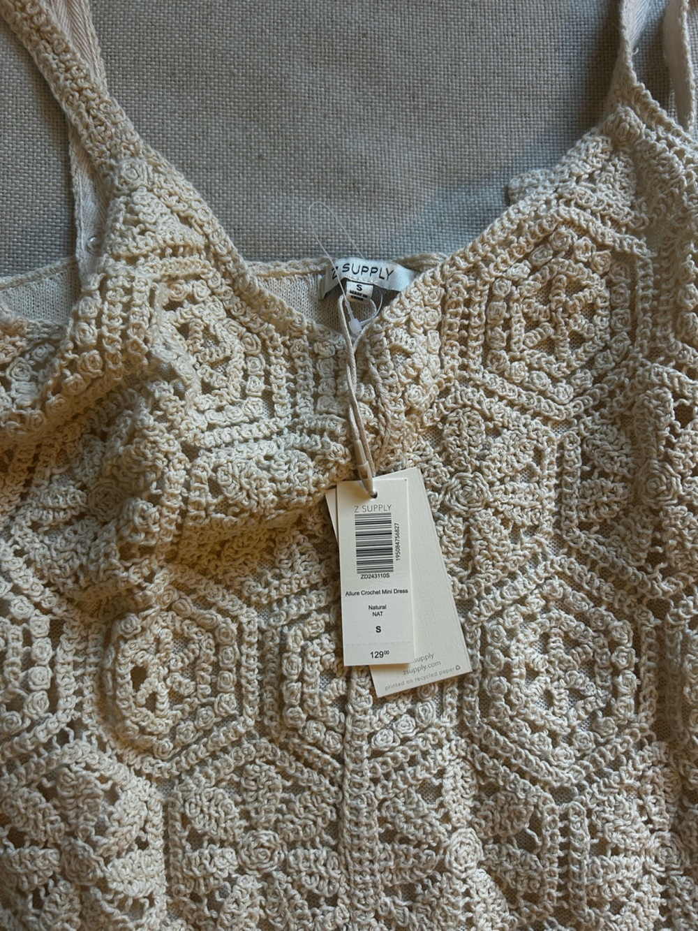 NWT • z supply allure crochet mini dress - size small - Picture 6 of 7